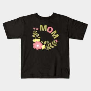 Mom - Colorful Flowers Kids T-Shirt